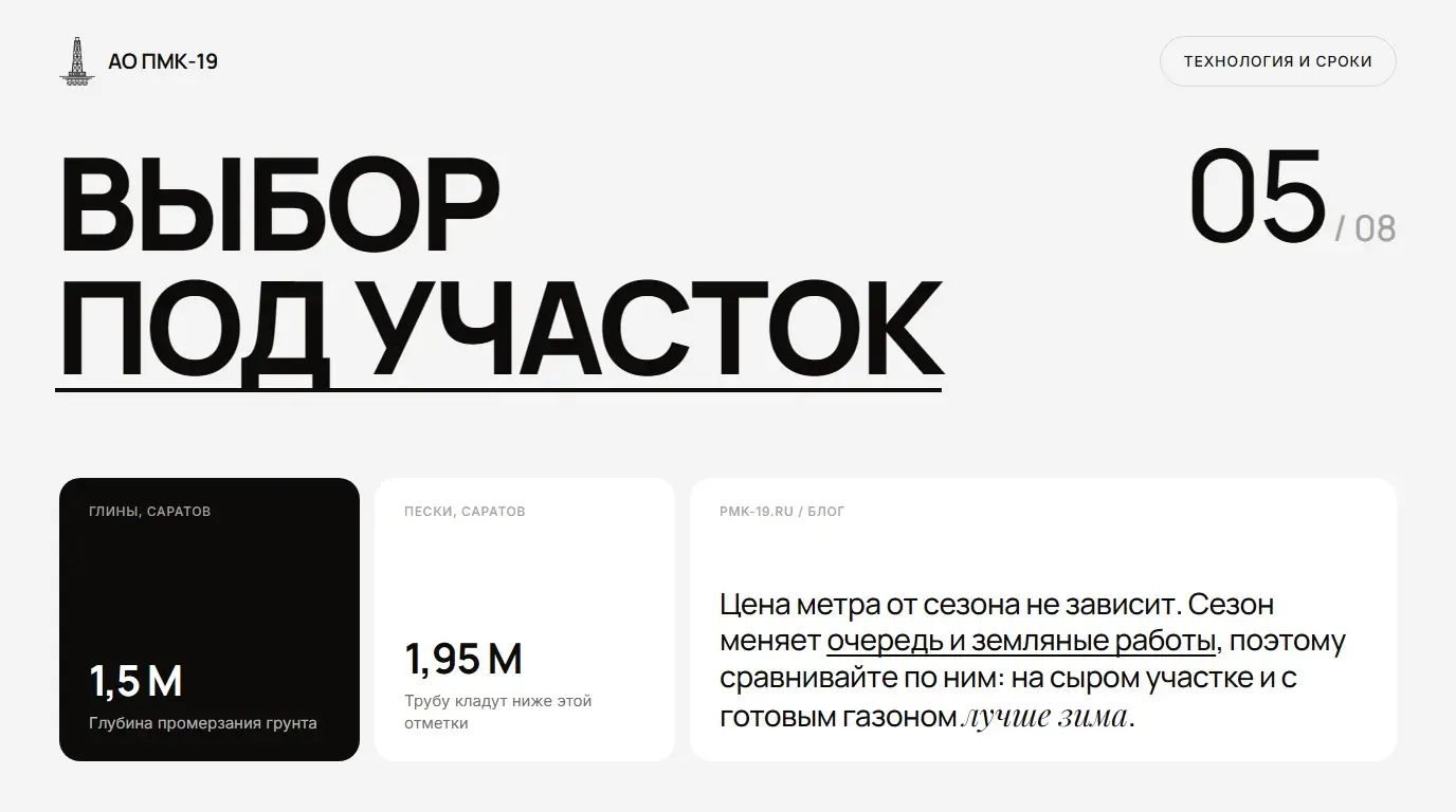 Выбор под участок. Цена метра от сезона не зависит. Сезон меняет очередь и земляные работы, поэтому сравнивайте по ним: на сыром участке и с готовым газоном лучше зима.