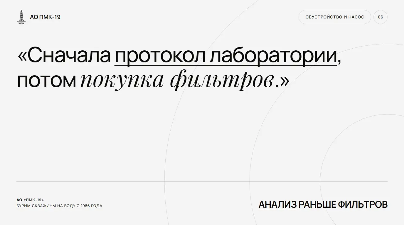 Анализ раньше фильтров. Сначала протокол лаборатории, потом покупка фильтров.